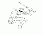 Coloriage power rangers dino tonnerre fait le saut